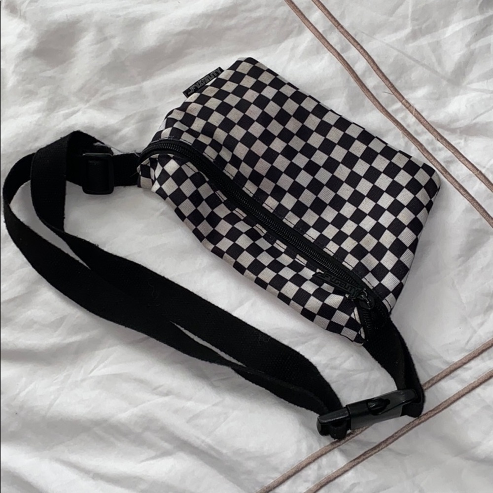 Checkered fanny pack